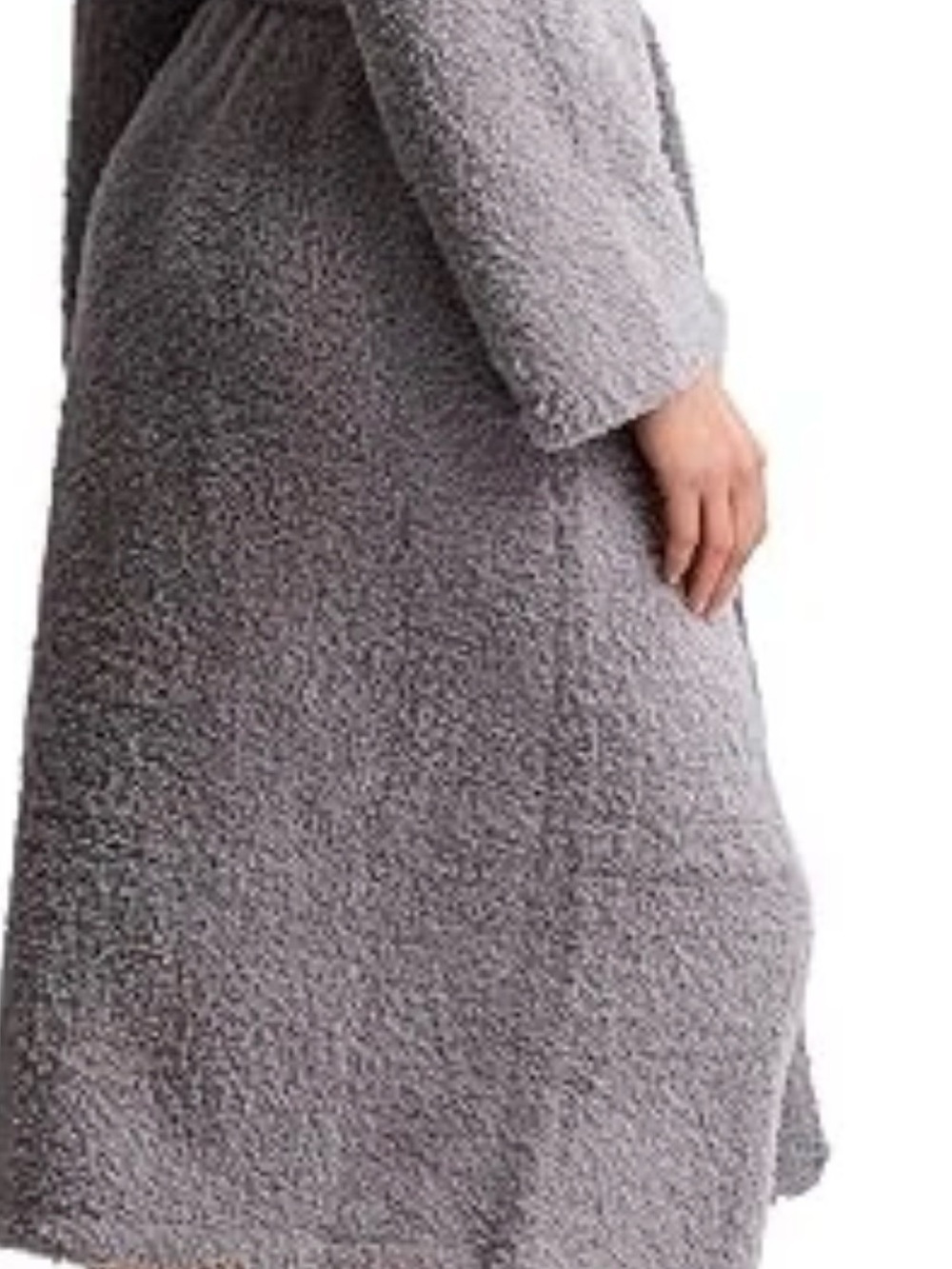 Barefoot Dreams CozyChic Adult Robe Dove Gray Luxury Soft Microfiber - Picture 2 of 3